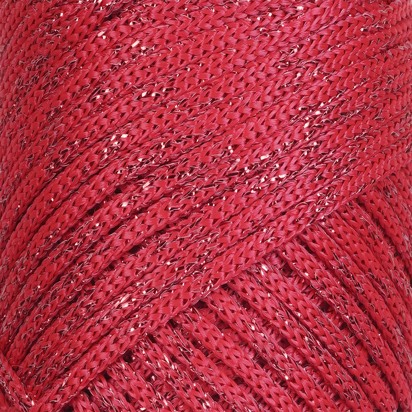 Sparkle Polyester Macrame Cord 2mm x 250 yards (750 feet) - Red Sparkle