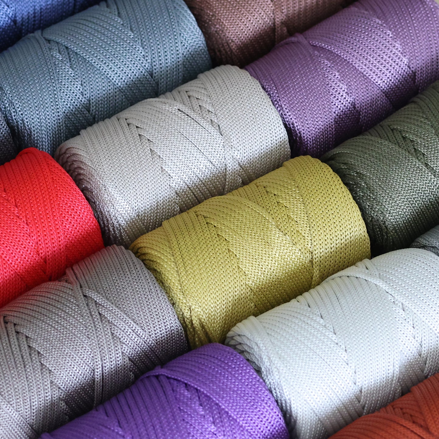 Polyester Macrame Cord 5mm x 104 Yards (311 feet) Polypropylene - Plum