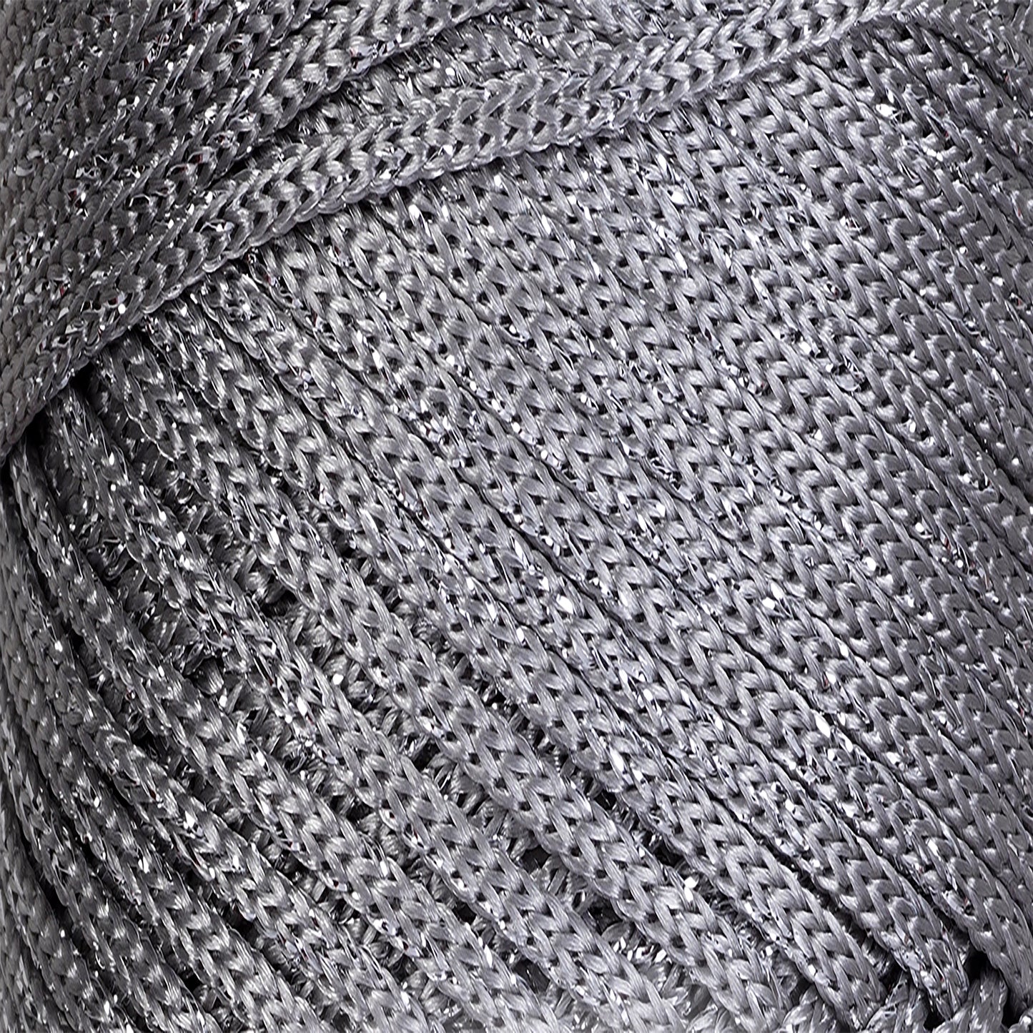 Sparkle Polyester Macrame Cord 2mm x 250 yards (750 feet)  - Light Grey Sparkle