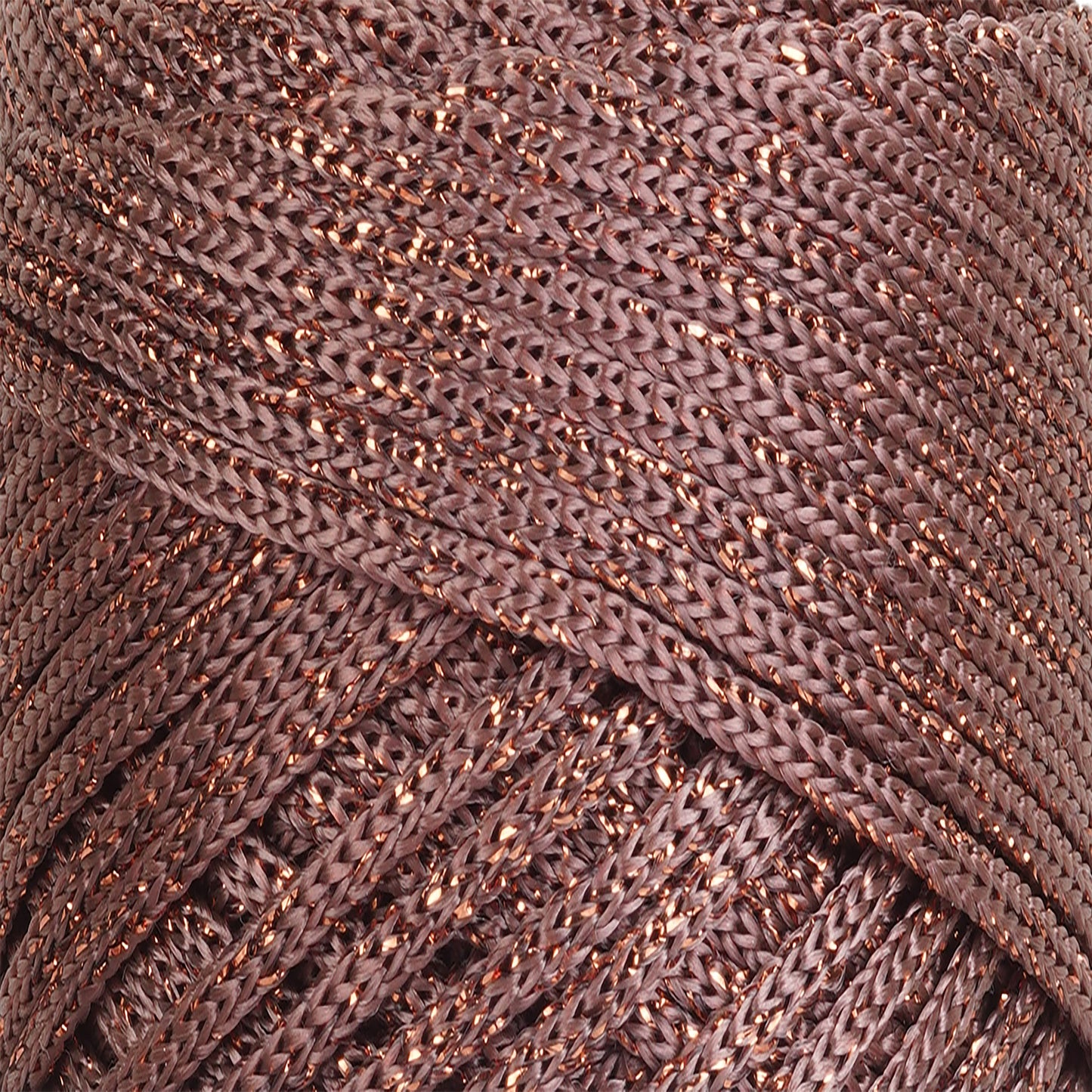Sparkle Polyester Macrame Cord 2mm x 125 yards (375 feet)  - Copper Sparkle
