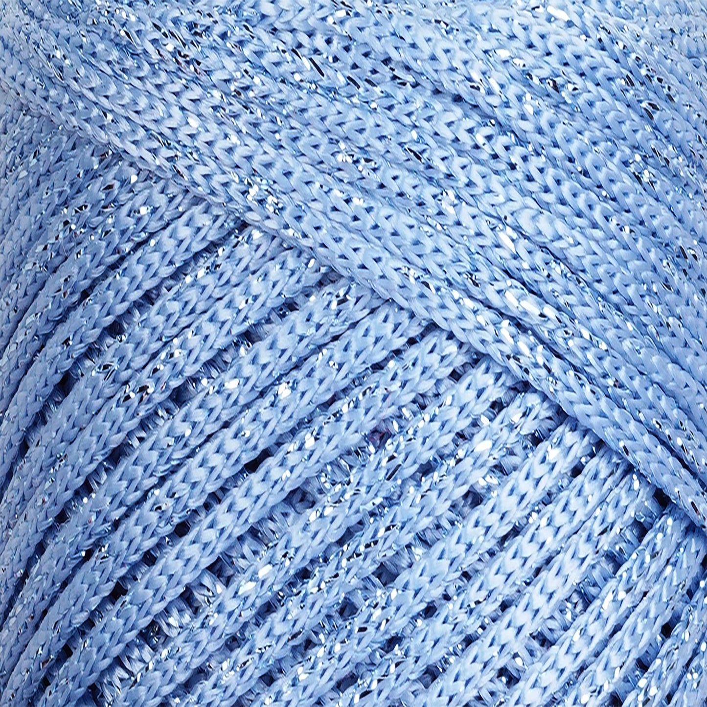 Sparkle Polyester Macrame Cord 2mm x 125 yards (375 feet)  - Baby Blue Sparkle