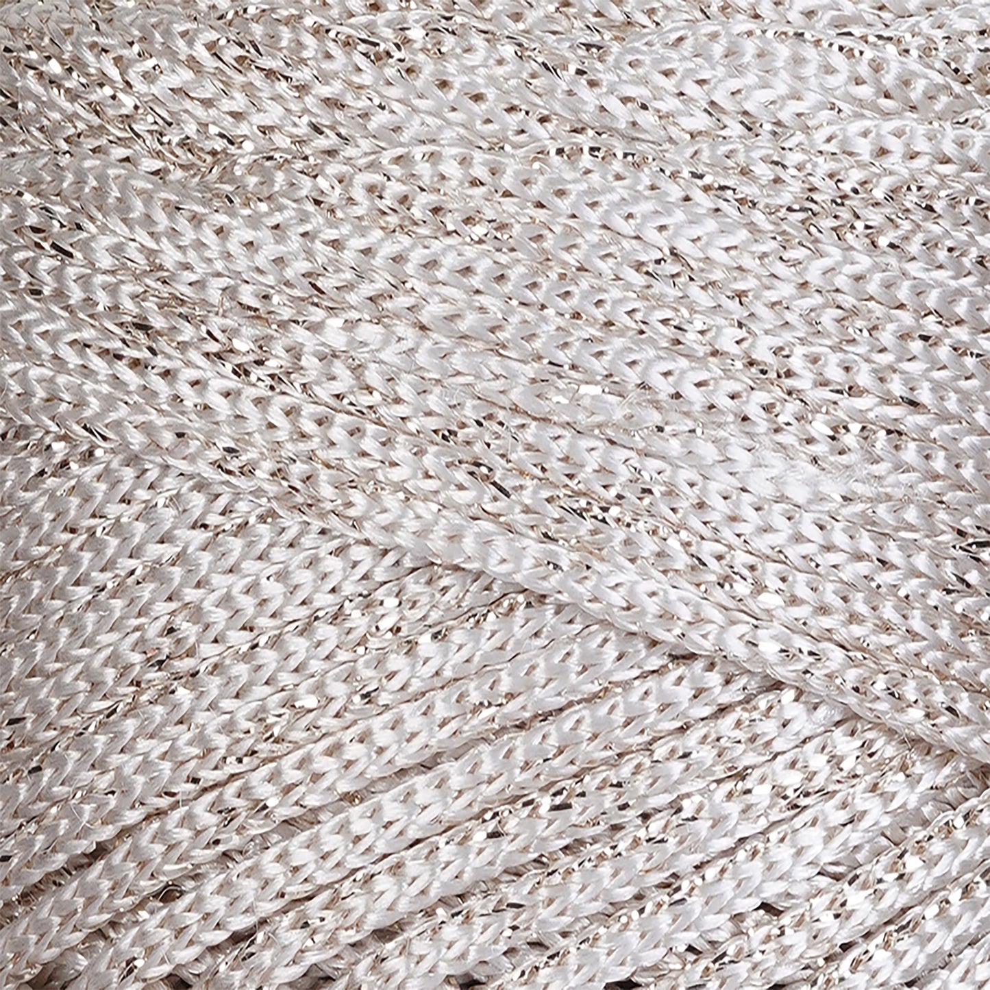 Sparkle Polyester Macrame Cord 2mm x 125 yards (375 feet)  - Ecru Sparkle