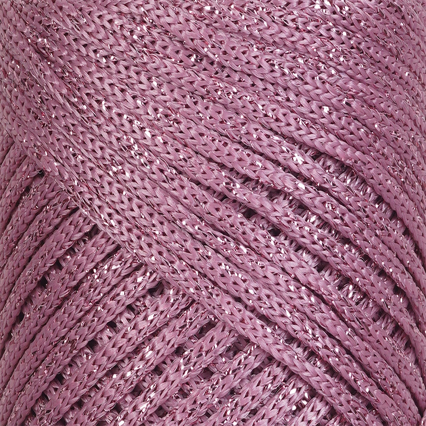 Sparkle Polyester Macrame Cord 2mm x 125 yards (375 feet)  - Dusty Rose Sparkle