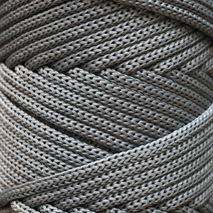Polyester Macrame Cord 5mm x 104 Yards (311 feet) Polypropylene - Grey