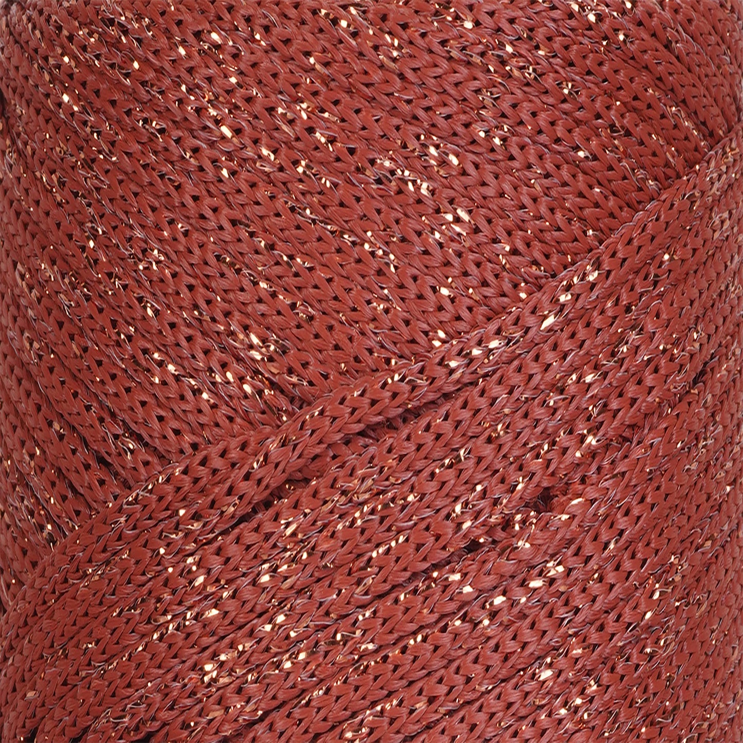Sparkle Polyester Macrame Cord 2mm x 125 yards (375 feet)  - Brick Sparkle