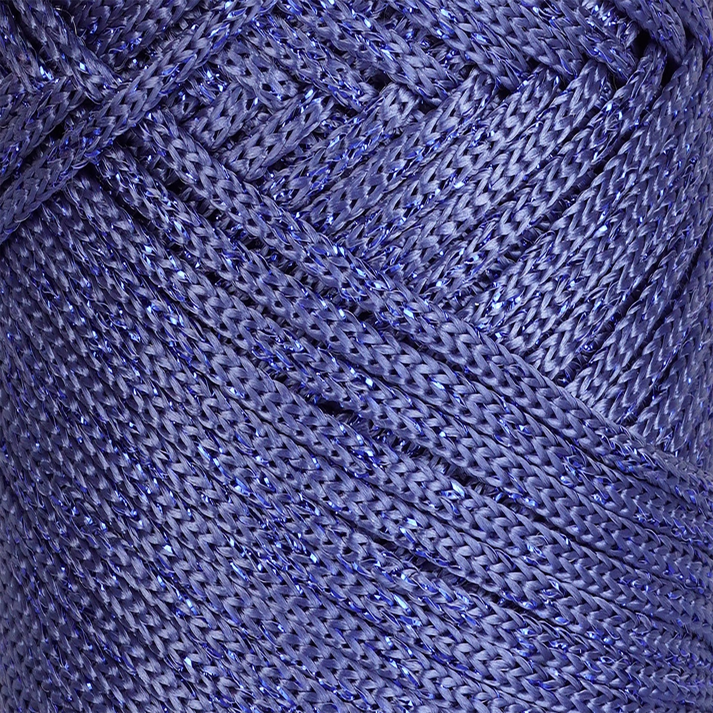 Sparkle Polyester Macrame Cord 2mm x 125 yards (375 feet)  - Denim Blue Sparkle