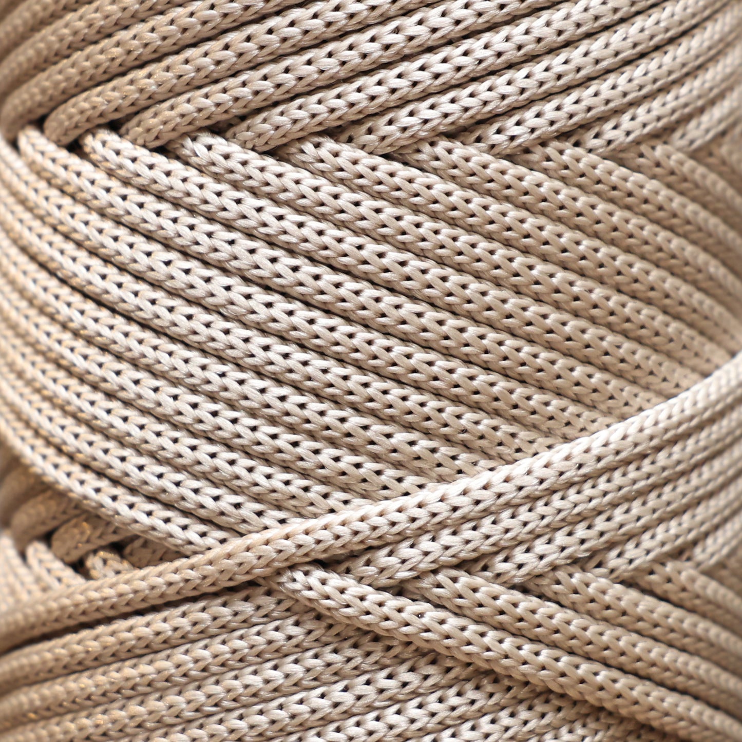 Polyester Macrame Cord 5mm x 104 Yards (311 feet) Polypropylene - Latte