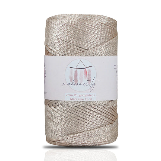 Makromecity, 2 Skeins of Polyester Macrame Cord 2mm x 250 Yards (750 Feet) 2mm Polypropylene Macrame Cord for Macrame Art & Crafts for Wall Hangings